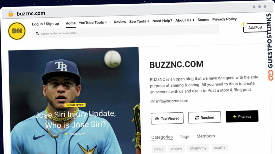 Publish Guest Post on buzznc.com