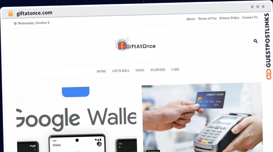Publish Guest Post on giftatonce.com