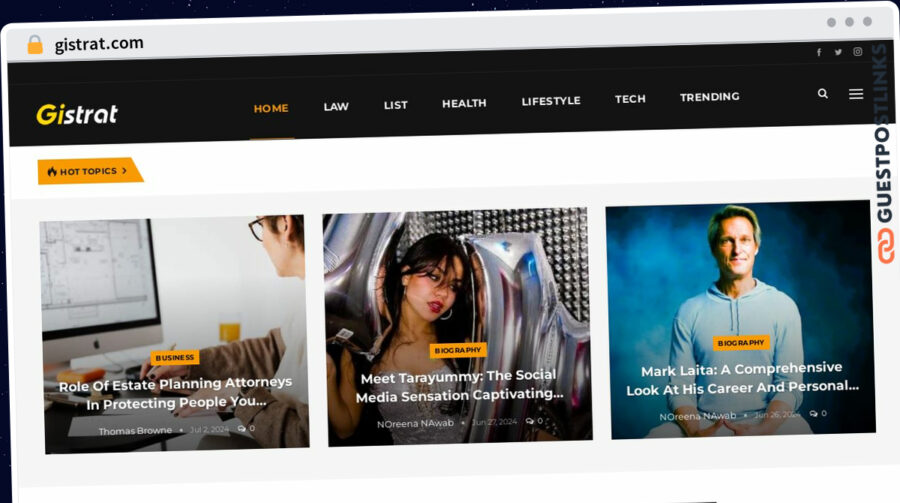 Publish Guest Post on gistrat.com