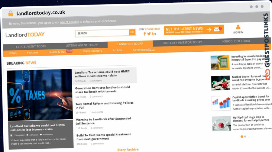 Publish Guest Post on landlordtoday.co.uk