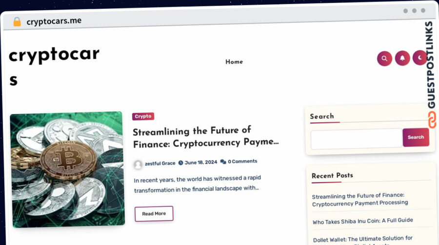 Publish Guest Post on cryptocars.me