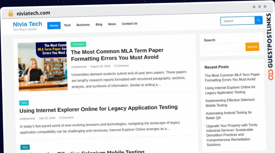 Publish Guest Post on niviatech.com