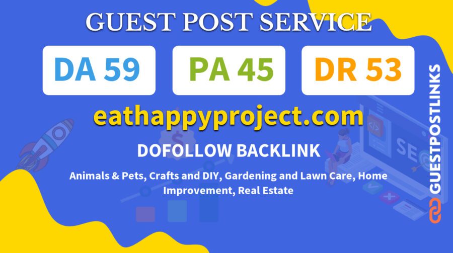 Buy Guest Post on eathappyproject.com