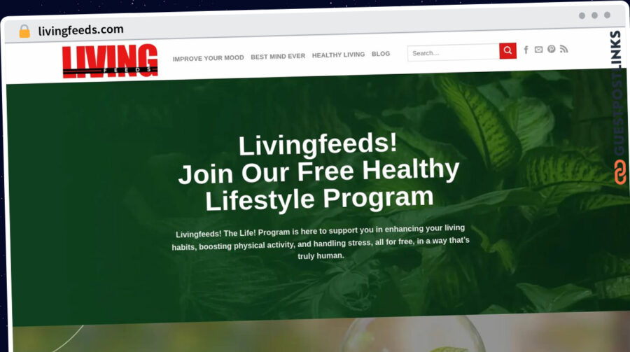 Publish Guest Post on livingfeeds.com