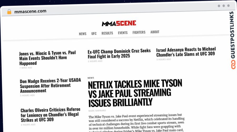 Publish Guest Post on mmascene.com