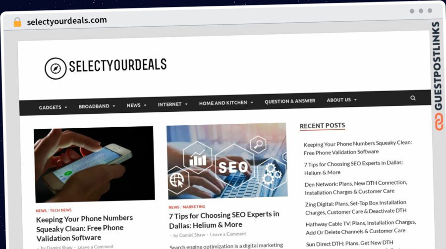 Publish Guest Post on selectyourdeals.com