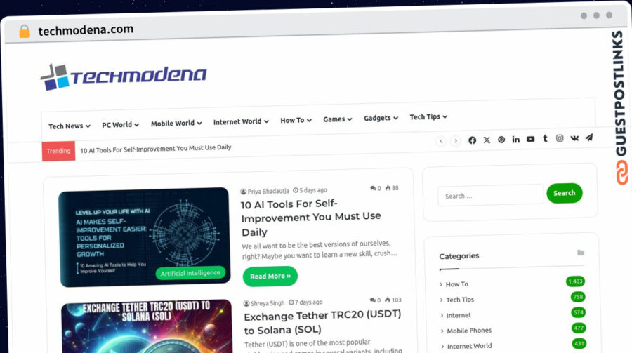 Publish Guest Post on techmodena.com