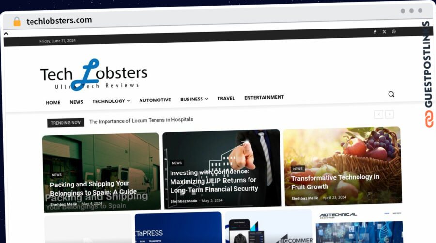 Publish Guest Post on techlobsters.com