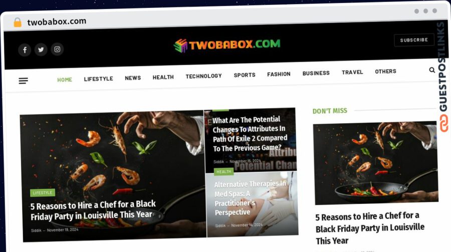 Publish Guest Post on twobabox.com