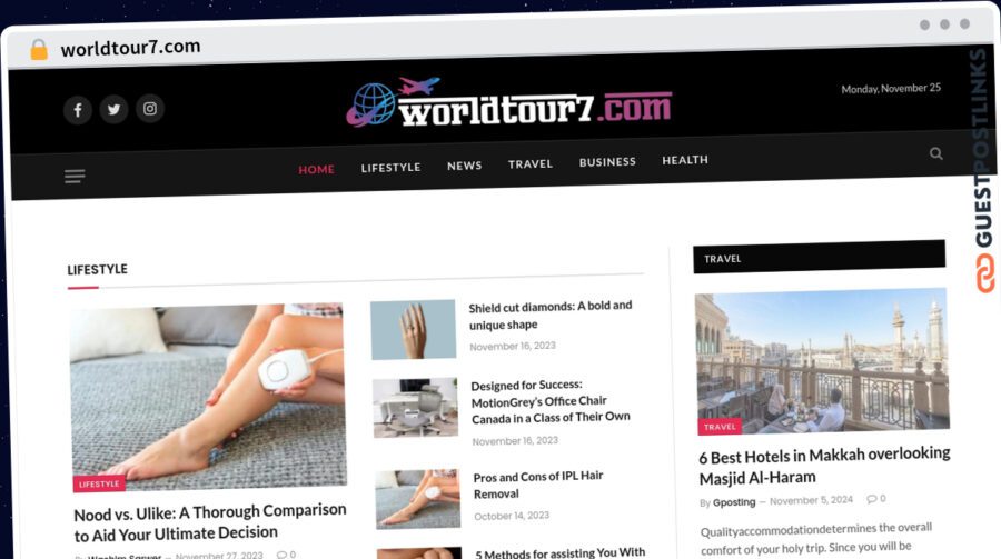Publish Guest Post on worldtour7.com