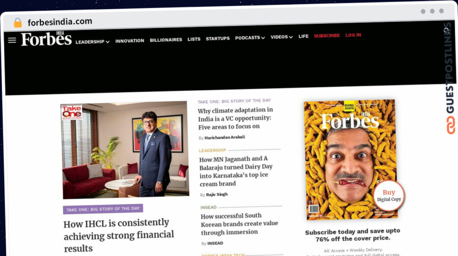 Publish Guest Post on forbesindia.com