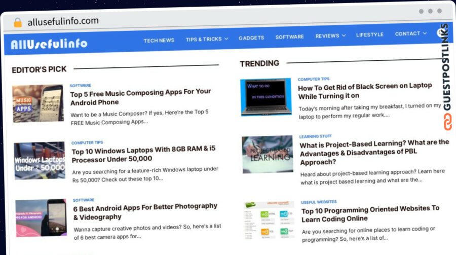 Publish Guest Post on allusefulinfo.com