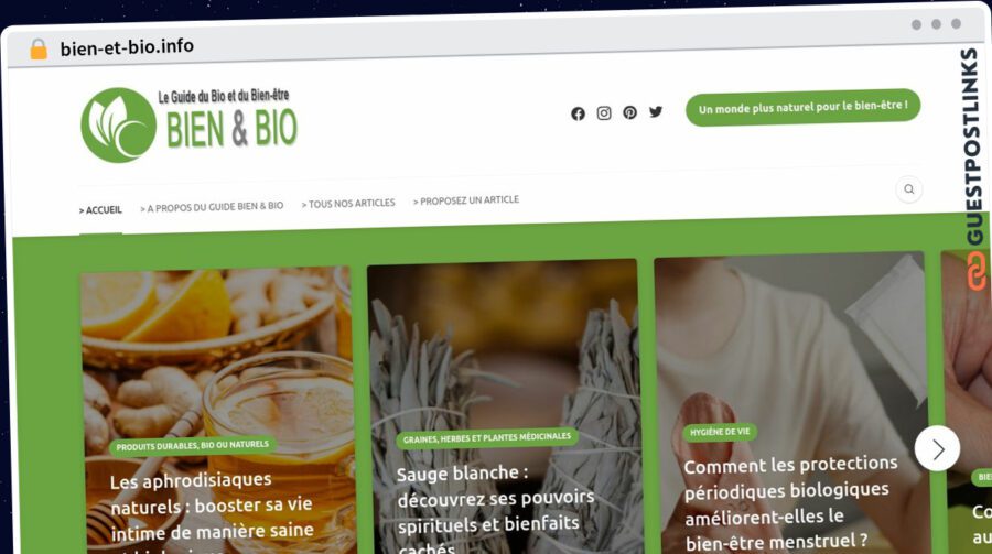 Publish Guest Post on bien-et-bio.info