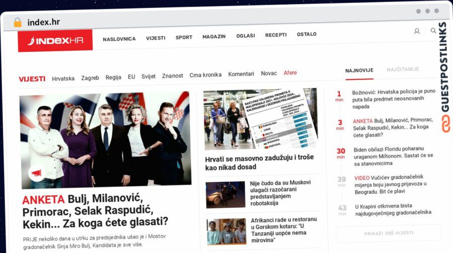 Publish Guest Post on index.hr
