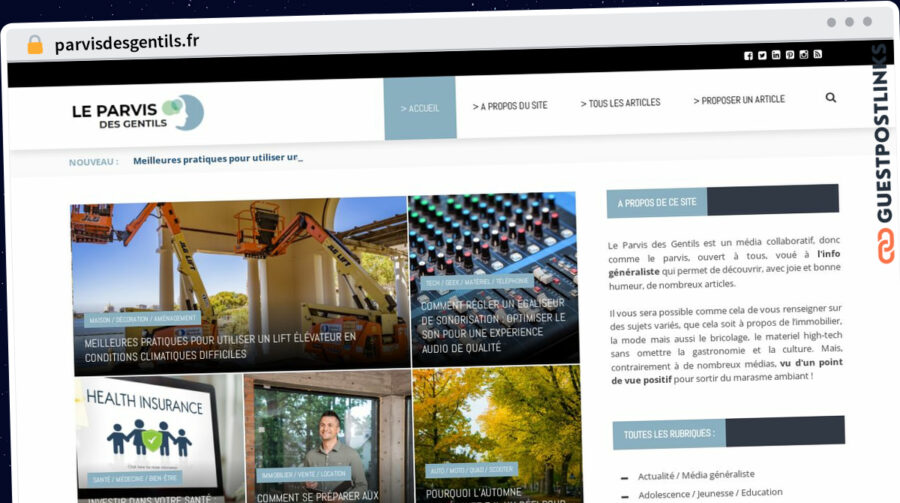 Publish Guest Post on parvisdesgentils.fr