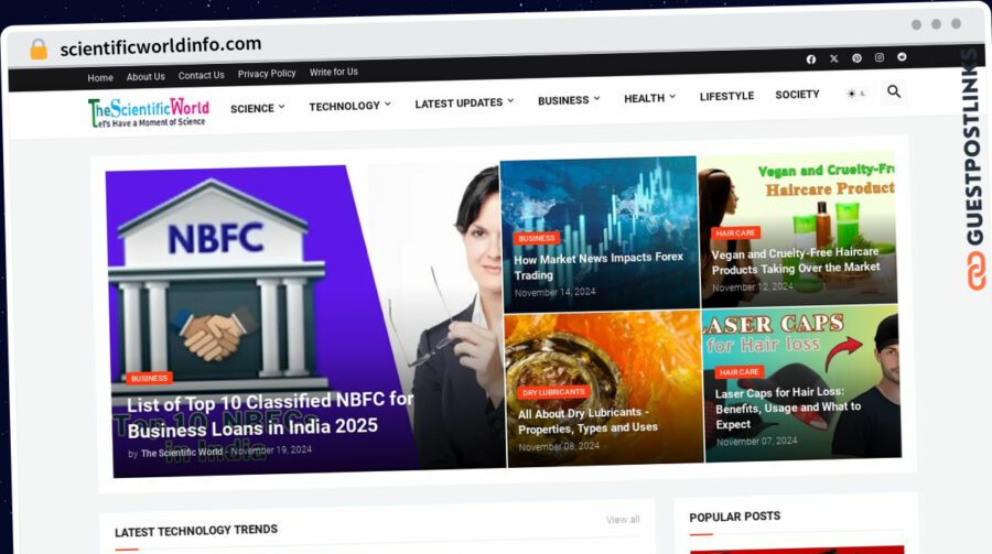 Publish Guest Post on scientificworldinfo.com