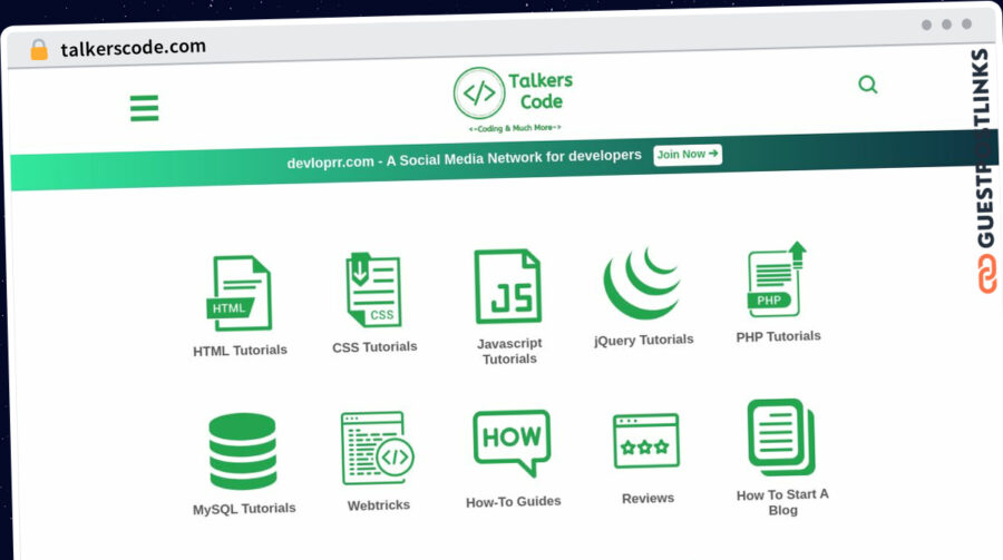 Publish Guest Post on talkerscode.com