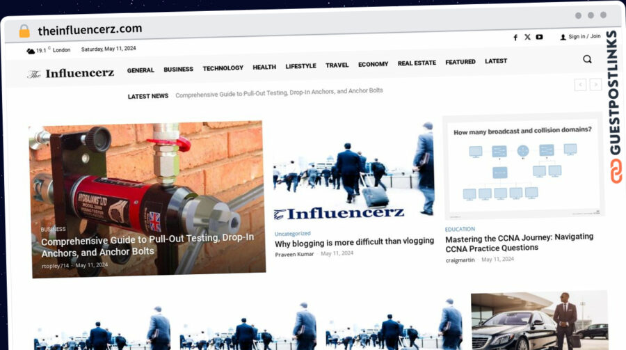 Publish Guest Post on theinfluencerz.com
