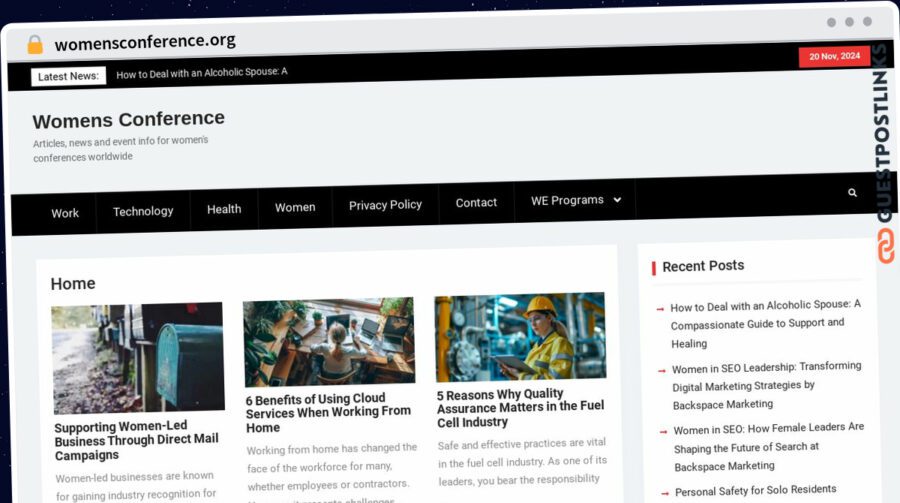 Publish Guest Post on womensconference.org