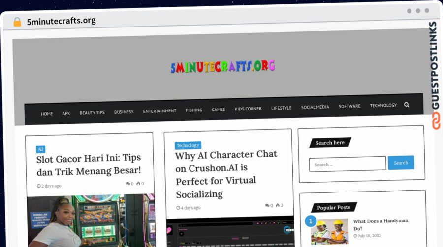 Publish Guest Post on 5minutecrafts.org