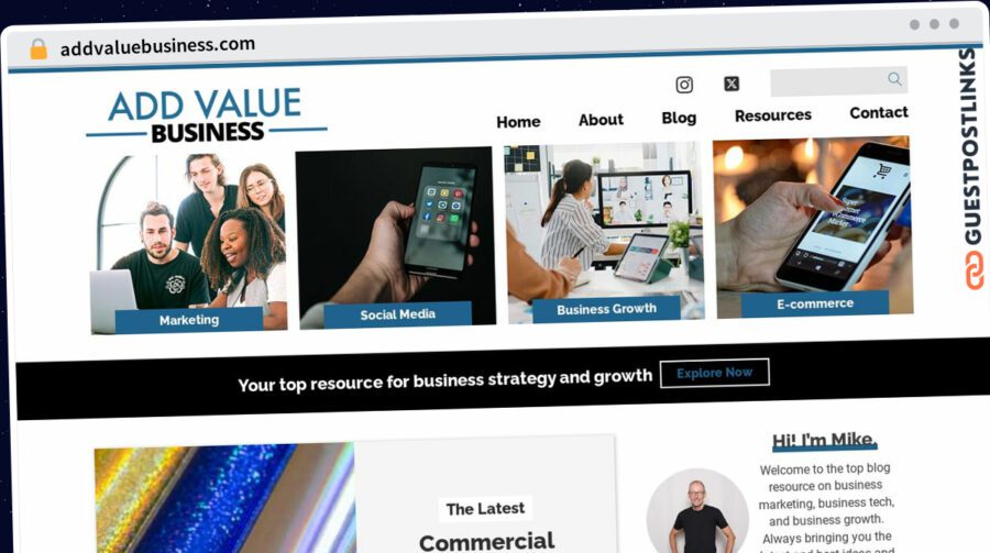 Publish Guest Post on addvaluebusiness.com