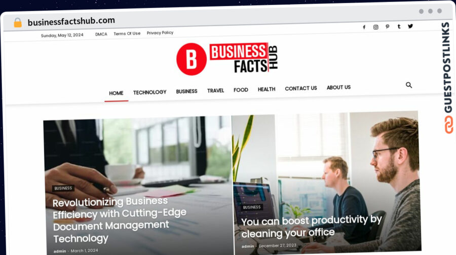 Publish Guest Post on businessfactshub.com