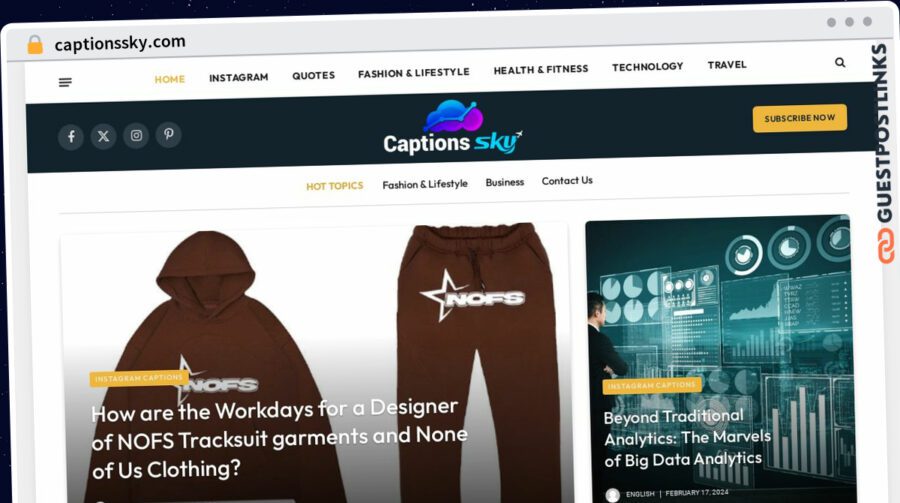 Publish Guest Post on captionssky.com