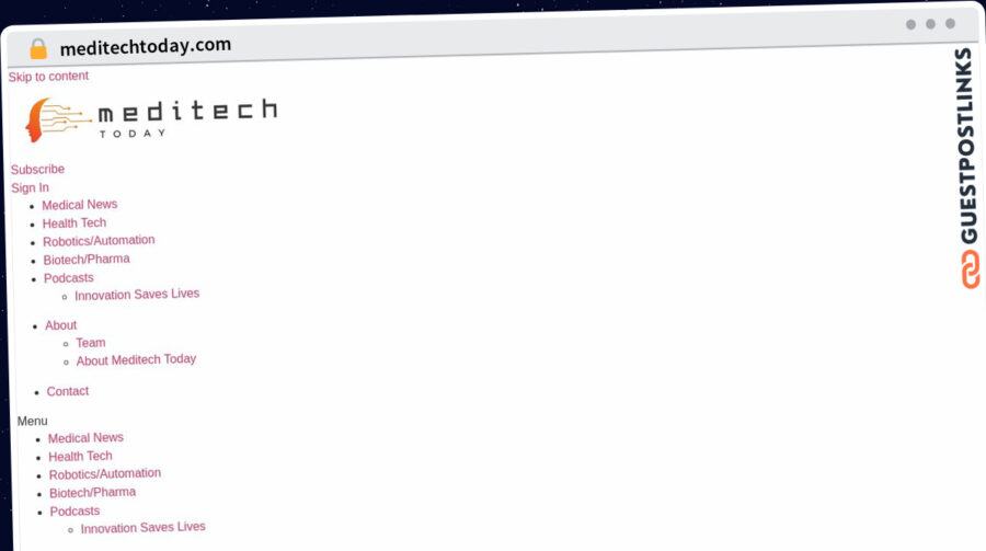 Publish Guest Post on meditechtoday.com