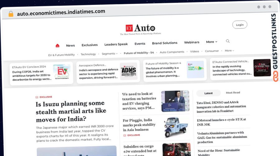 Publish Guest Post on auto.economictimes.indiatimes.com