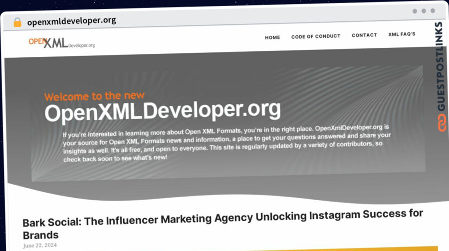 Publish Guest Post on openxmldeveloper.org