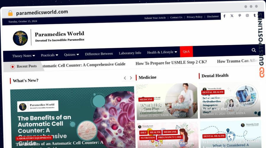 Publish Guest Post on paramedicsworld.com