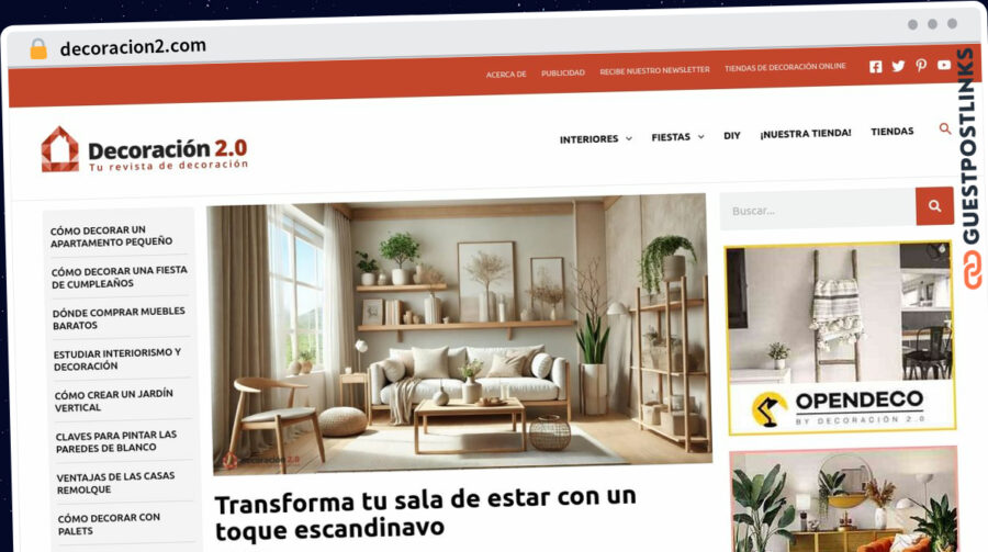 Publish Guest Post on decoracion2.com