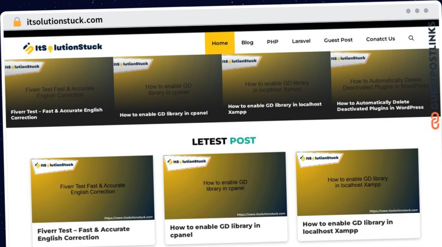 Publish Guest Post on itsolutionstuck.com