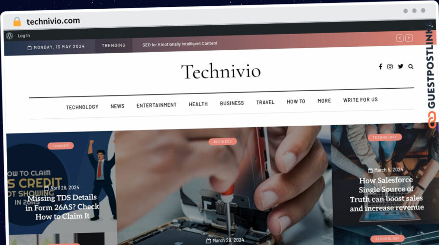 Publish Guest Post on technivio.com