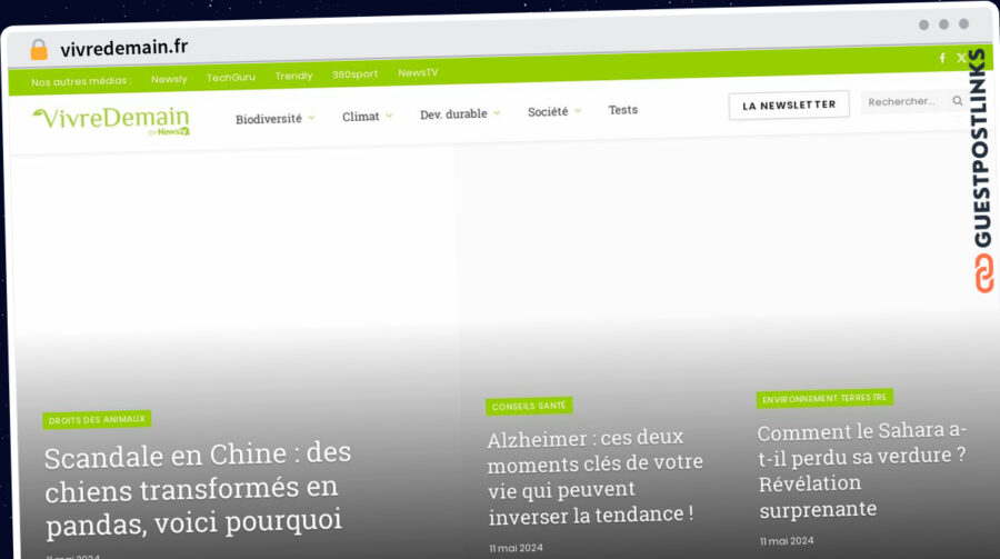 Publish Guest Post on vivredemain.fr