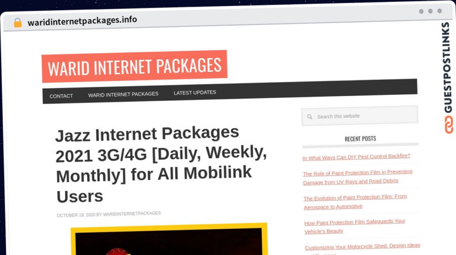 Publish Guest Post on waridinternetpackages.info