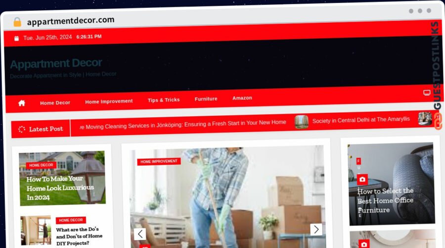Publish Guest Post on appartmentdecor.com
