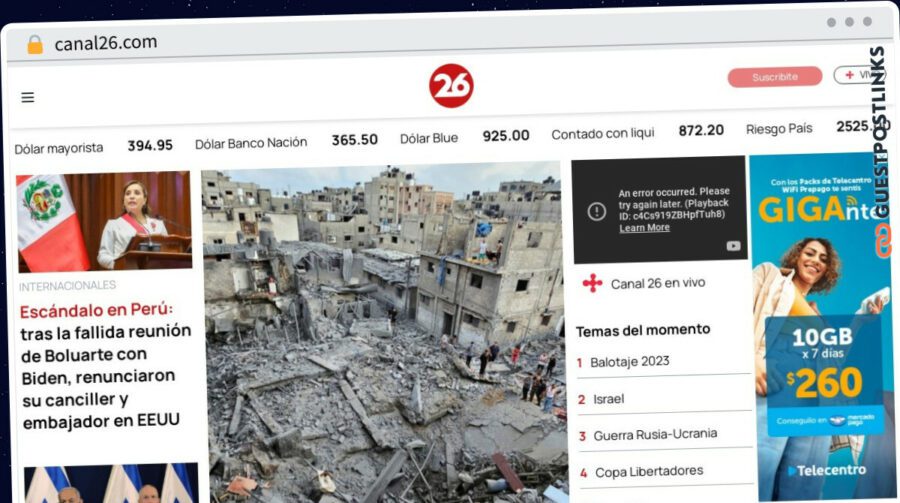 Publish Guest Post on canal26.com