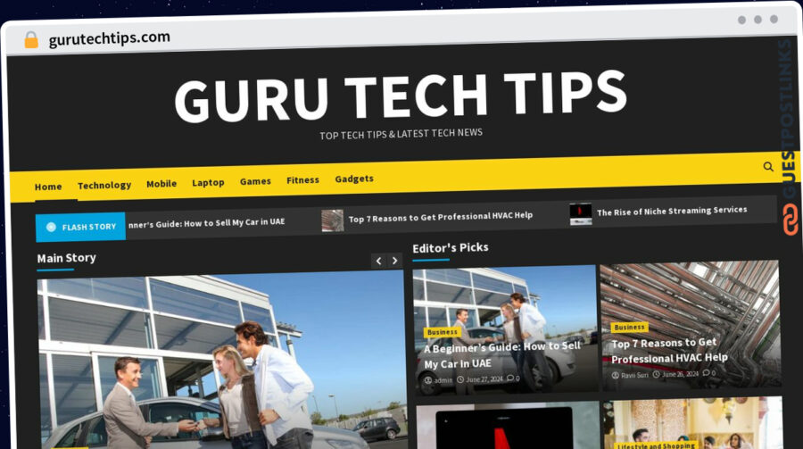 Publish Guest Post on gurutechtips.com