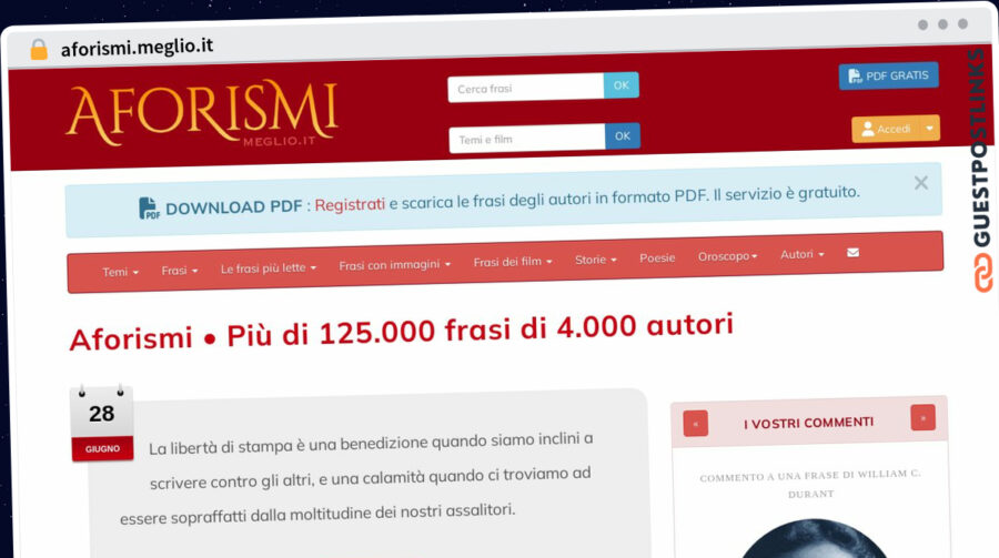 Publish Guest Post on aforismi.meglio.it
