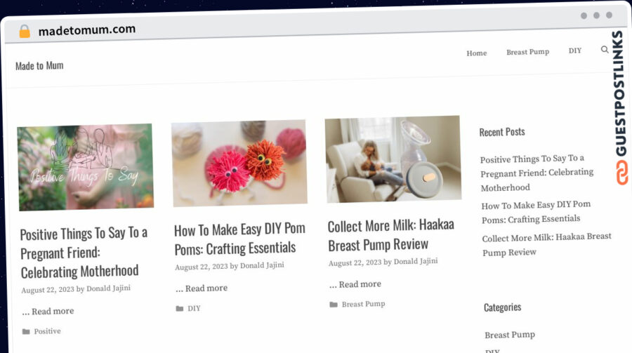 Publish Guest Post on madetomum.com