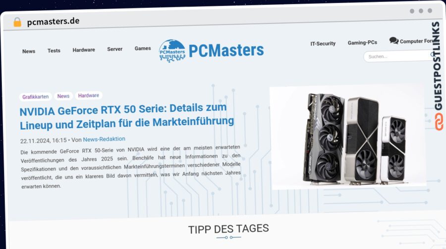 Publish Guest Post on pcmasters.de