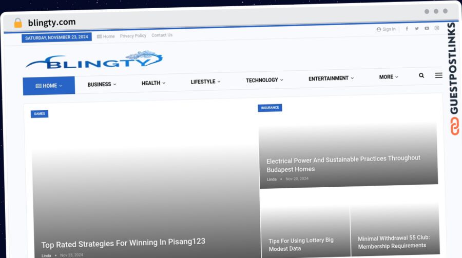 Publish Guest Post on blingty.com