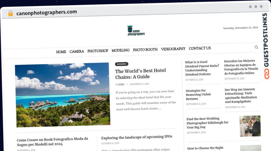 Publish Guest Post on canonphotographers.com