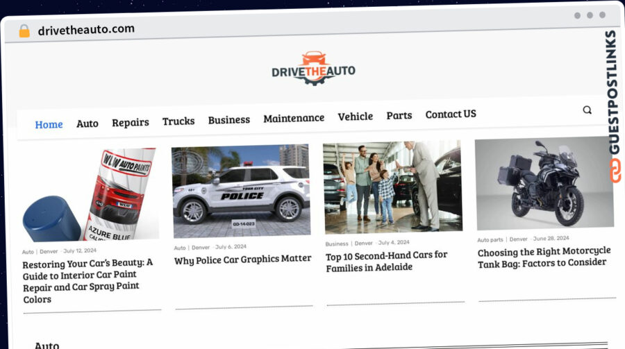 Publish Guest Post on drivetheauto.com