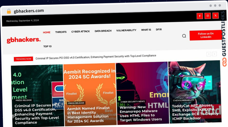 Publish Guest Post on gbhackers.com