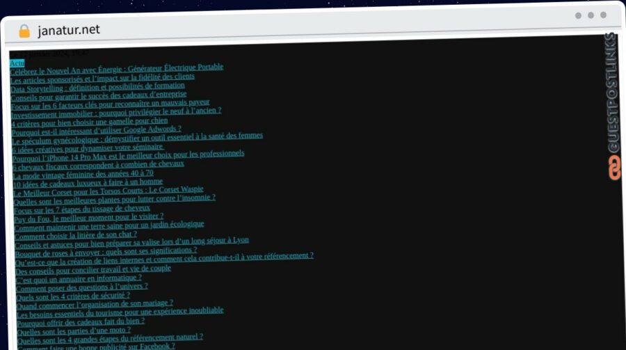 Publish Guest Post on janatur.net
