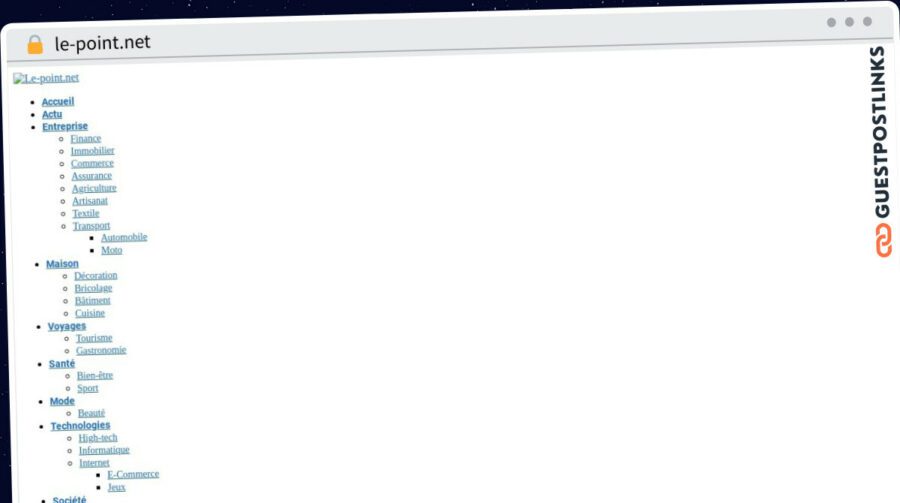 Publish Guest Post on le-point.net