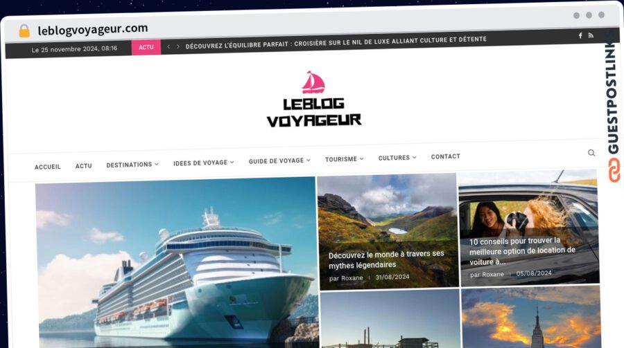 Publish Guest Post on leblogvoyageur.com