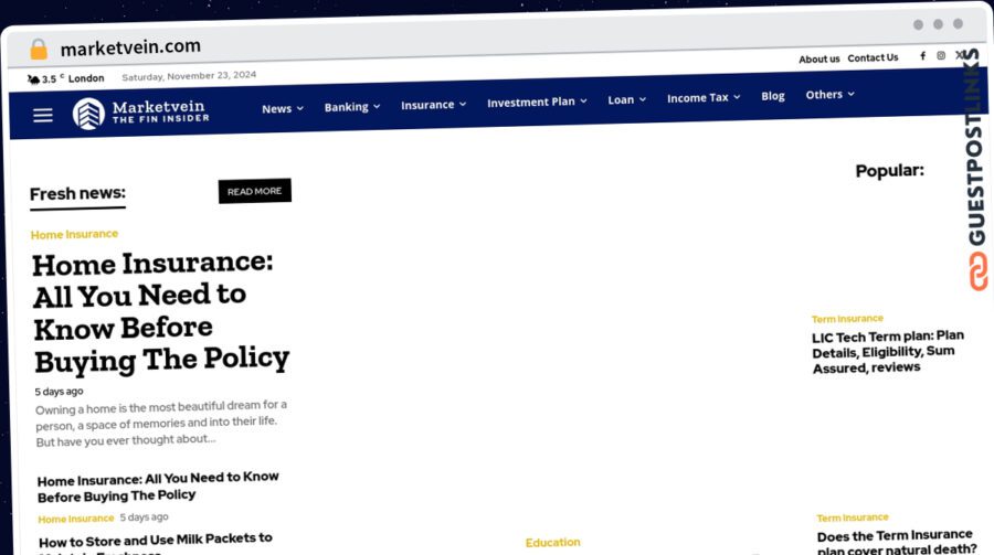 Publish Guest Post on marketvein.com